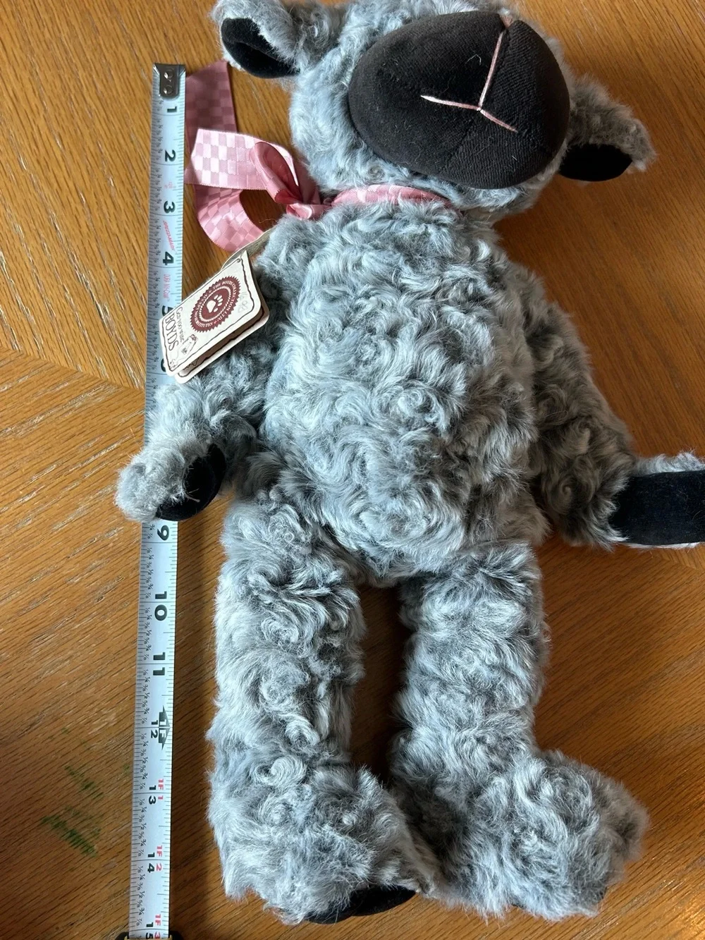 Vintage 1998 Boyds Bears Lucibelle Fuzzyfleece Lamb Plush Gray #55203-06 NWT
